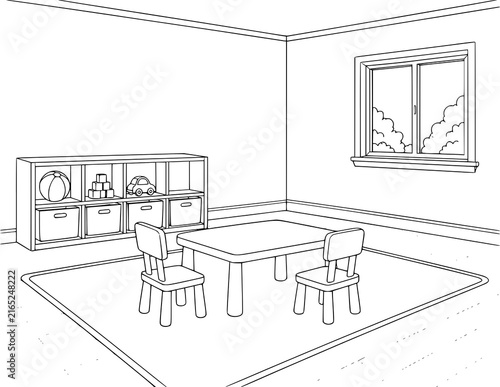 Home Interior Background Coloring Pages | Printable Indoor House Scenes Featuring Living Rooms, Bedrooms, Kitchens, Dining Areas, Bathrooms, Home Offices & Cozy Interior Spaces for Kids