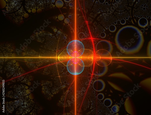 Abstract Vibrant Fractal Flame Artwork
