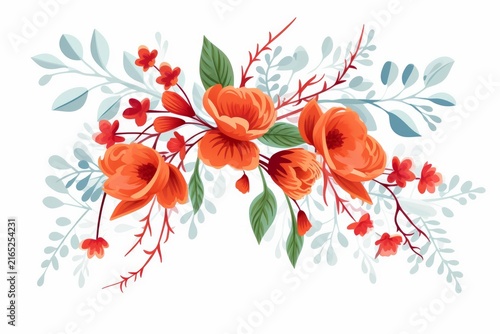 Vibrant red floral arrangement creating a beautiful decorative element