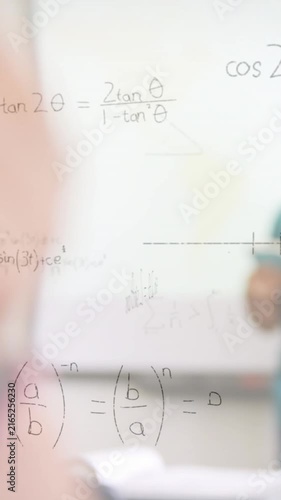 Animation of mathematical equations over schoolchildren learning