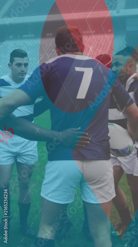 Animation of statistics over rugby players