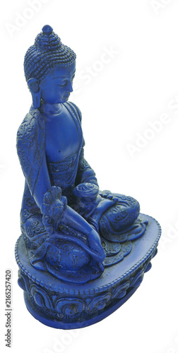 Medicine buddha lapis lazuli statue meditating healing enlightenment