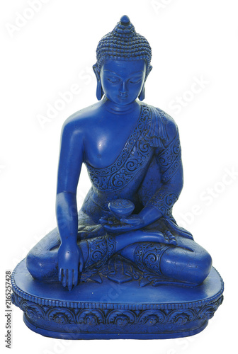 Medicine buddha bhaisajyaguru statue meditating for healing and enlightenment