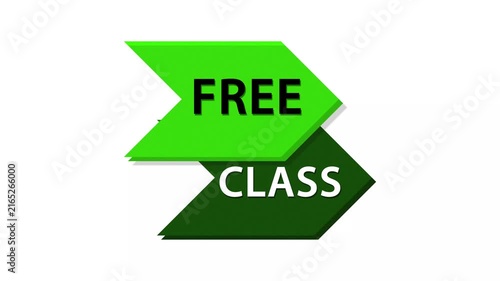 Animated Free Class Motion Graphics Banner on White Background