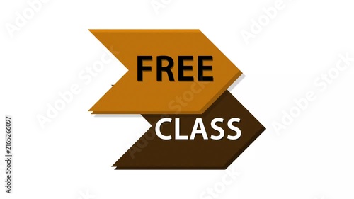 Animated Free Class Motion Graphics Banner on White Background