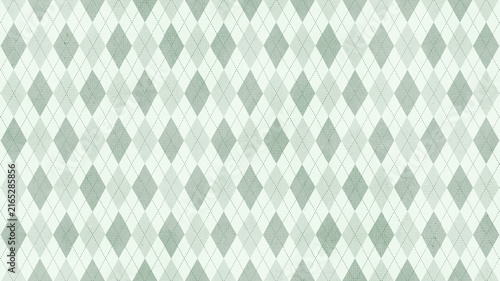 Canvas Print Analog textured mint green argyle check pattern background