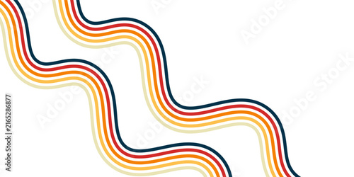 Abstract Gradient Color Swirl Shapes. Vector Graphics with Wavy Lines in Rainbow Colors. Colorful Liquid Wave Pattern. Squiggly Design Elements.