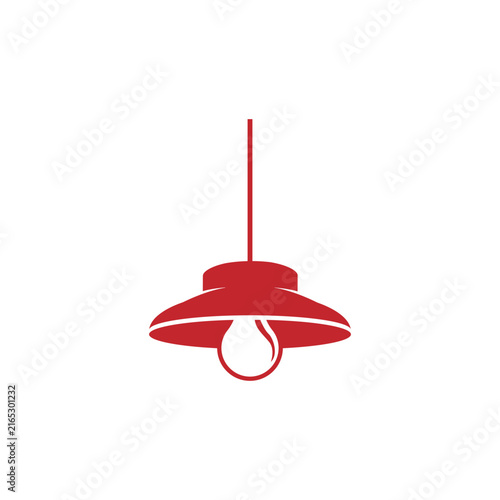 Industrial Hanging Lamp Bulb Creative Concept Symbol For Interior Decor Furniture Store Advertising Layout