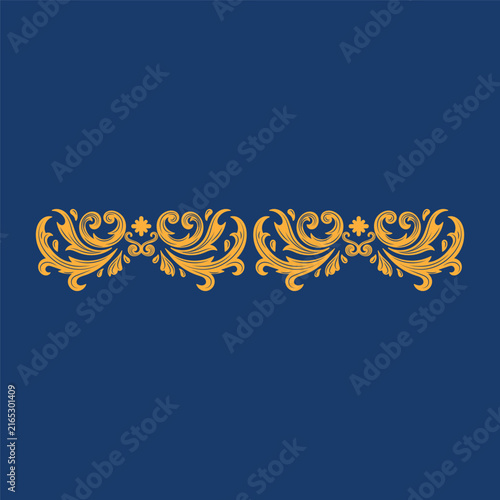 Elegant Flourish Vignette Swirl Divider Illustration For Luxury Wedding Invitation Page Layout