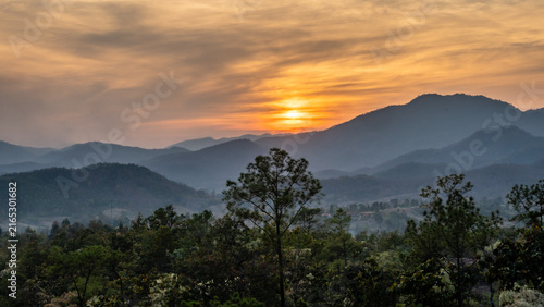 Obraz na plátně sunset in pai