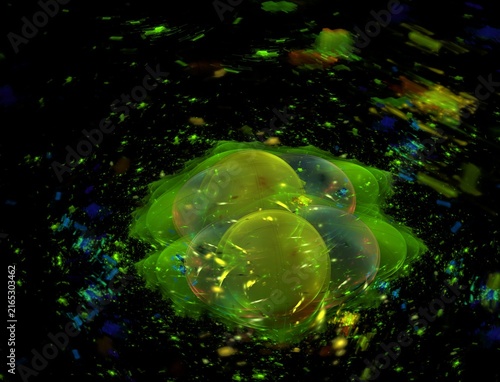 Abstract Vibrant Fractal Flame Artwork