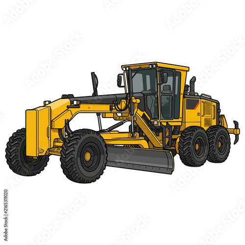 Yellow Industrial Motor Grader Heavy Construction Machinery for Road Building and Earthmoving Tasks