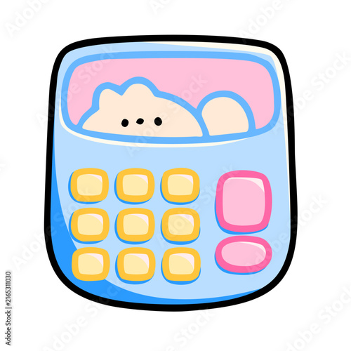 Cute Cartoon Calculator with Playful Design