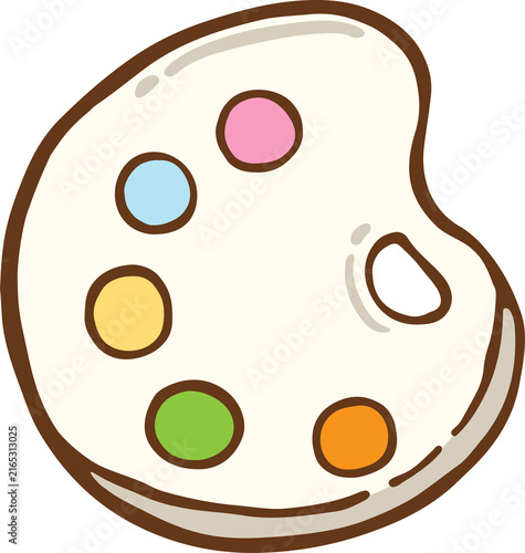 Artist Paint Palette Hand Drawn Illustration