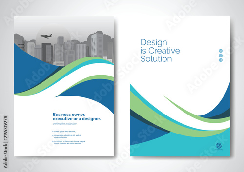 Template vector design for Brochure, AnnualReport, Magazine, Poster, Corporate Presentation, Portfolio, Flyer, infographic, layout modern size A4, Front and back, Easy to use and edit.
