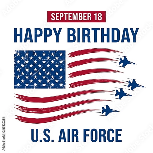 Happy birthday u.s. air force september 18 vector