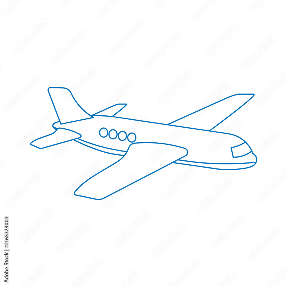 Naklejka premium Sketch Airplane
