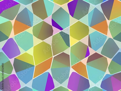 Interconnected geometric shapes form a seamless abstract background, Textured Surfaces, Wall Decals
