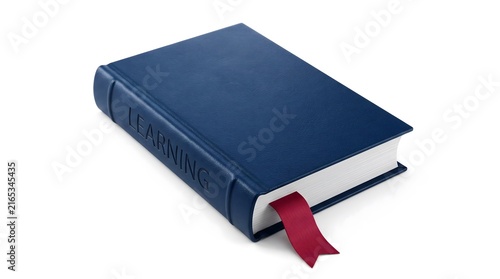 Book, Education, 3d book icon with red bookmark in realistic style hardcover book the concept of learning or gaining knowledge vector illustration