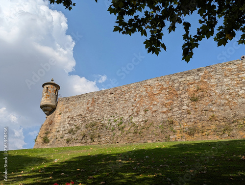 Konstfotografi Walls of Chaves Castle in the historic center of Chaves, Portugal