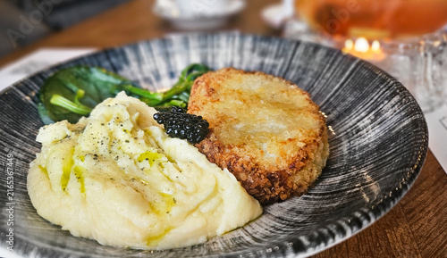 Fish pattie with side dish