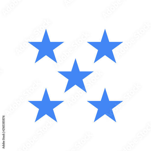 Blue star icon and star symbol graphic vector