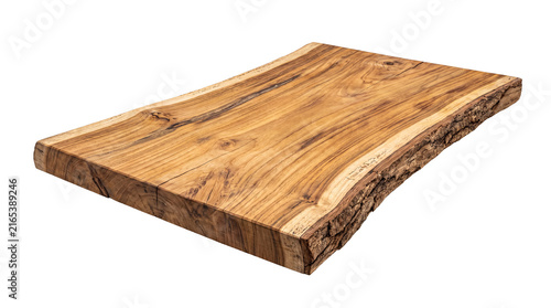 Obraz na płótnie Rustic wooden slab with live edge bark