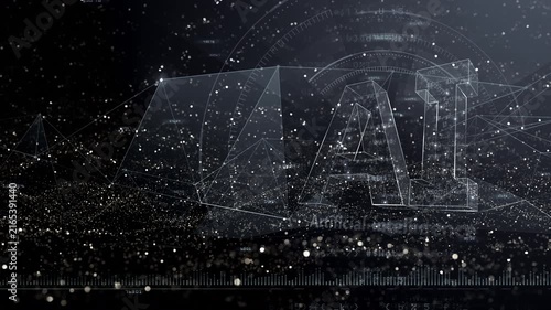 AI artificial intelligence digital network sea concept background