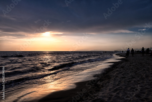 sunset on the beach
