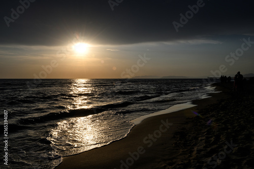 sunset on the beach