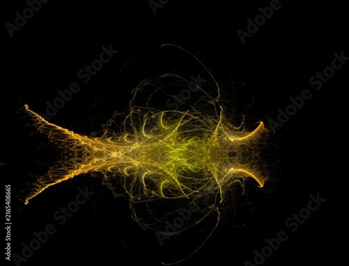Abstract Vibrant Fractal Flame Artwork