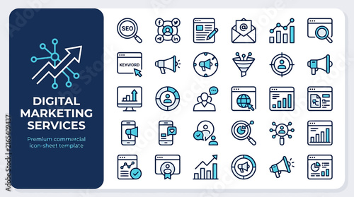 Business Infographic Web Icon Banner Illustration