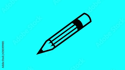 Pencil Writing Tool Outline Animation