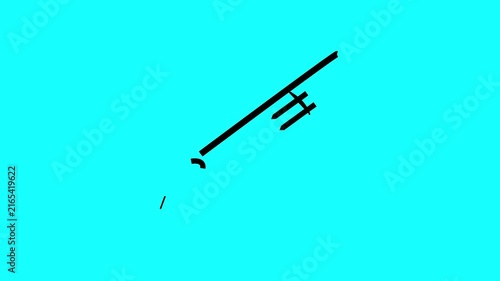 Pencil Writing Tool Outline Animation
