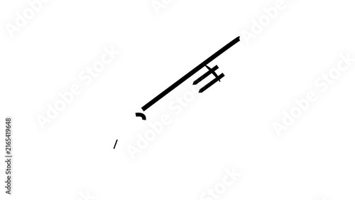 Pencil Writing Tool Outline Animation