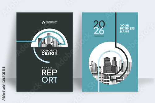 City Background Business Book Cover Design Template