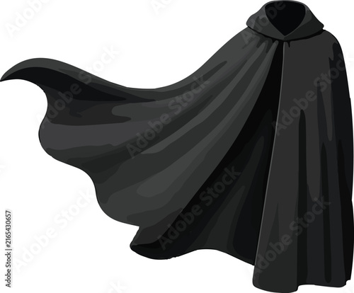 Black Fantasy Cloak Collection Vector Set