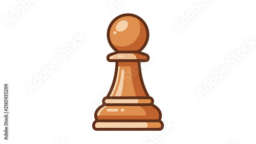 Foto Brown Chess Pawn Vector Illustration