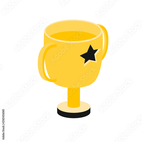 Quadro su tela Isometric Gold Winner Trophy