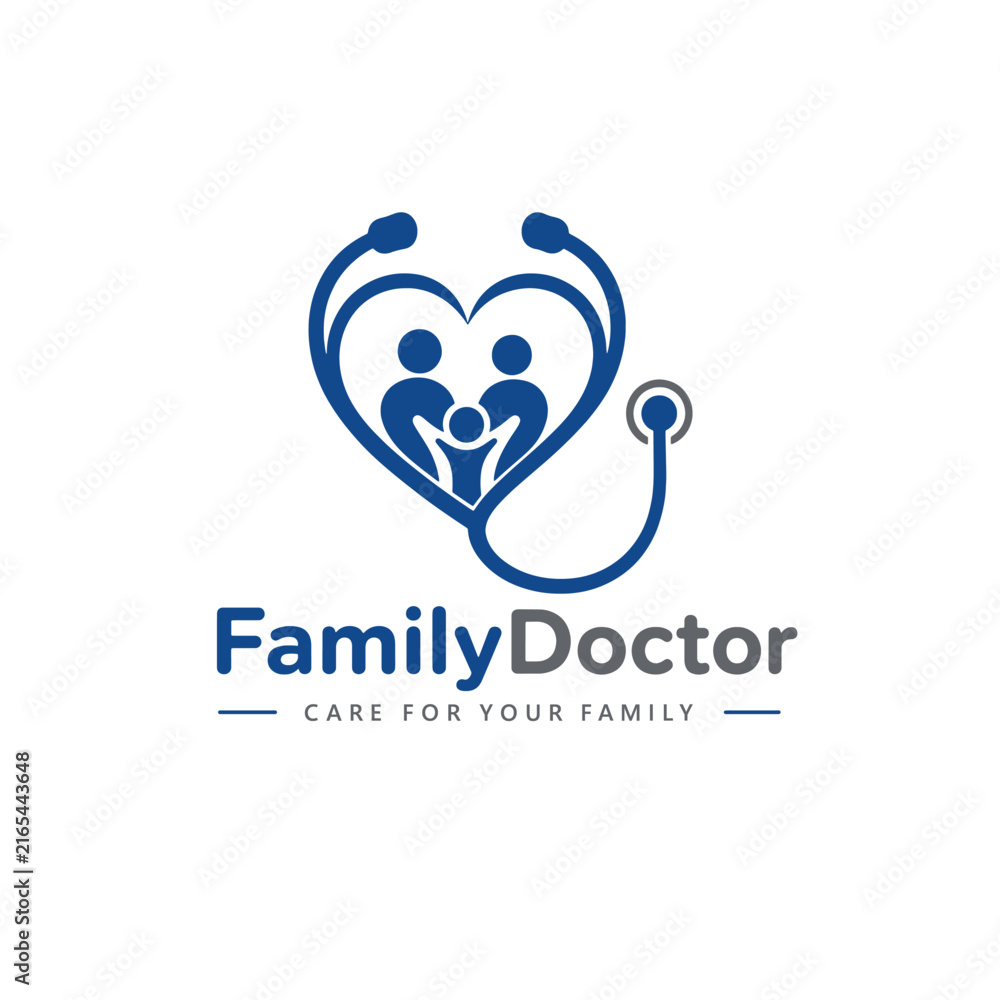 Fototapeta premium Family Doctor Logo Vector Simple Medical Design.