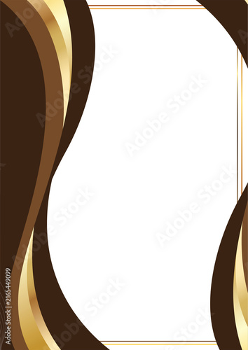 modern premium corporate background design with beige golden ribbon frame