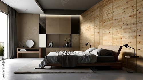 Studio photograph of an empty room designed to insert the furniture you want to use as a mock up., studio photograph empty concept