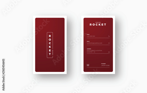 Modern Vertical Business Card Template with Clean Minimalist Layout