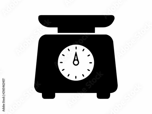 Black scales weight icon in a simple flat silhouette style.