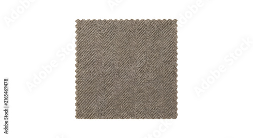 фотографія Brown herringbone twill woven textured upholstery fabric swatch