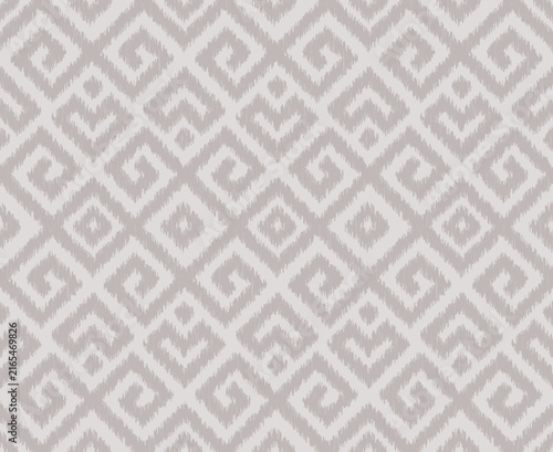 Принти на полотні Shades of gray, ashen color ikat seamless pattern vector background, geometric e