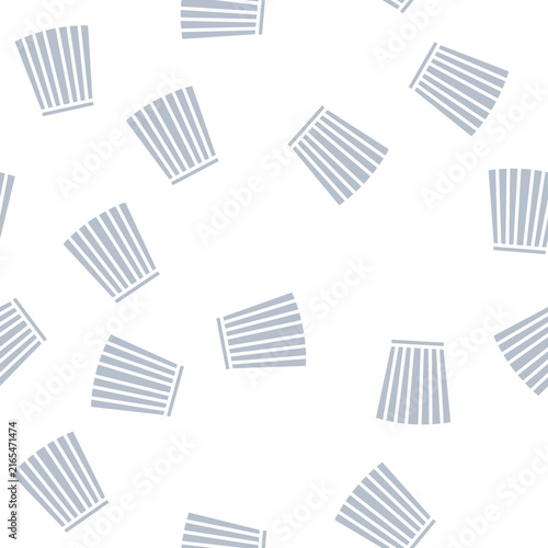 Canvas Print box pleat skirt glyph vector seamless pattern