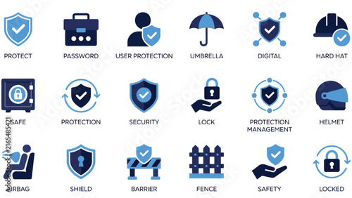 Expertise Skills Icon Set – Knowledge, Talent, Mastery, Consultant, Professional Flat Blue Icons for HR and Training Apps