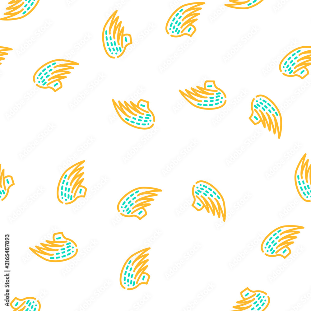Fototapeta premium wing with feather vector seamless pattern wing with feather sign illustration