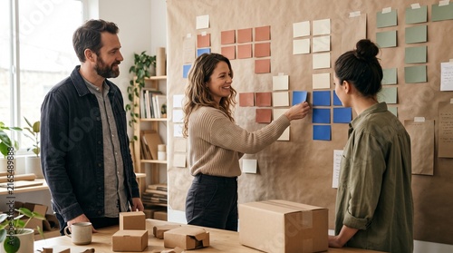 Founders organize holiday inventory planning wall